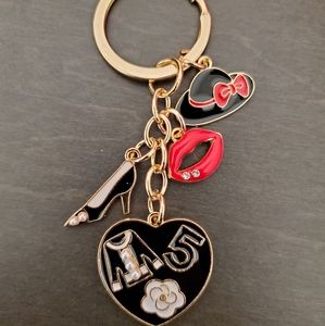 Heart Pendant girly Keychain bag charm